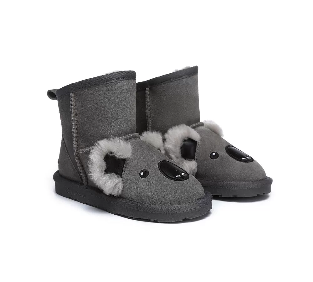 EVERAU Kid Sheepskin Boots Koala Kids Plus