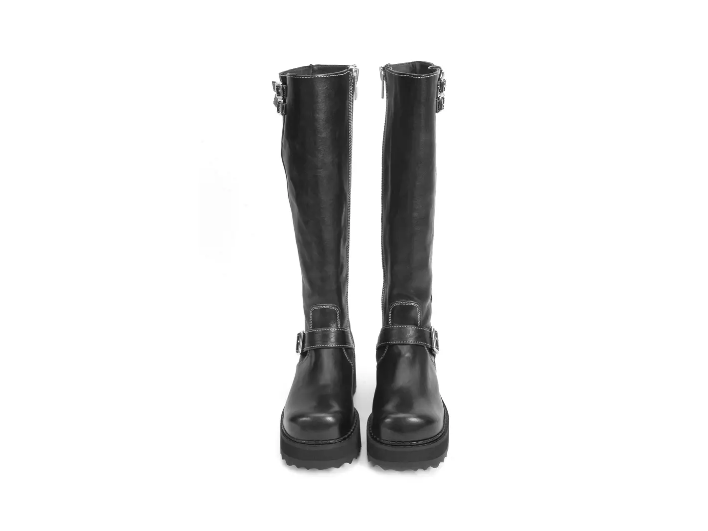 F-Shoe Hi Bond Girl Tall Boots with Buckles