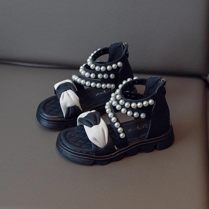 G05051 Gladiator Sandals: Children's Girls Casual Weave Sweet Shoes