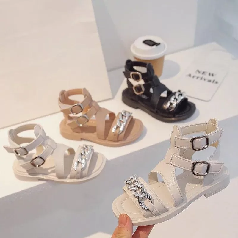 Gladiator Girl Sandals, Toddler Casual Shoes with Rhinestone - Low Heel G03261