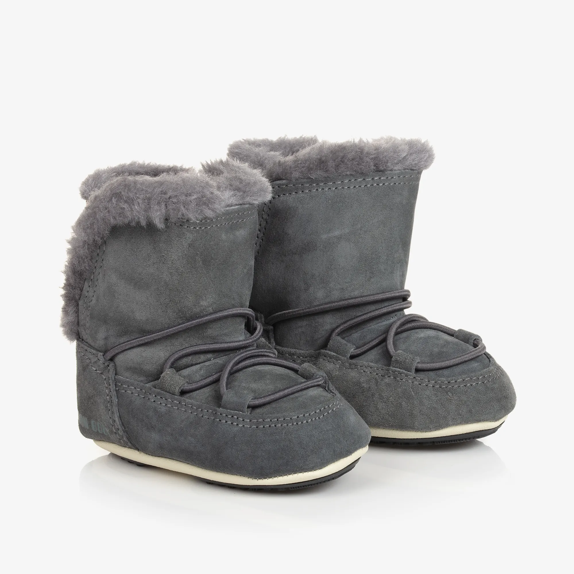 Grey Suede Baby Moon Boots