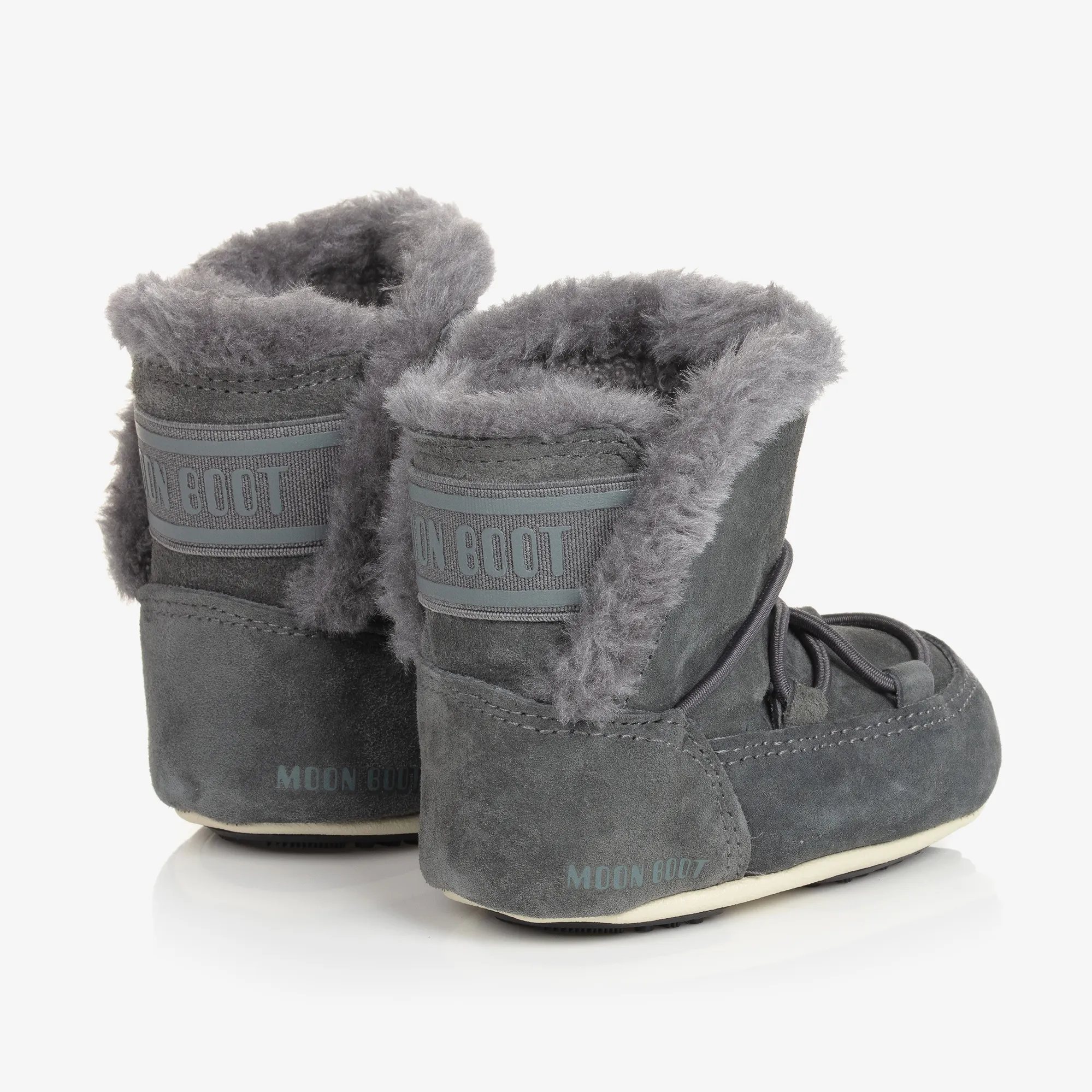 Grey Suede Baby Moon Boots