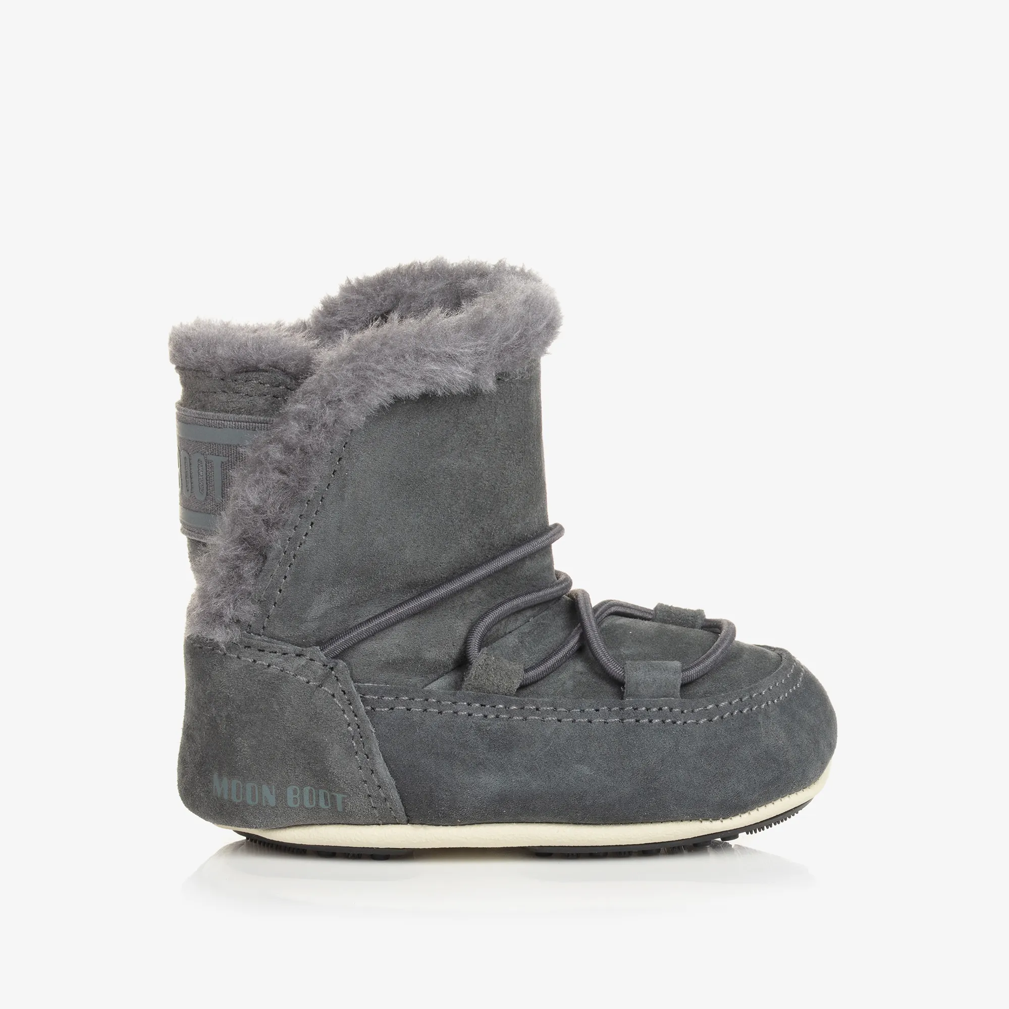 Grey Suede Baby Moon Boots