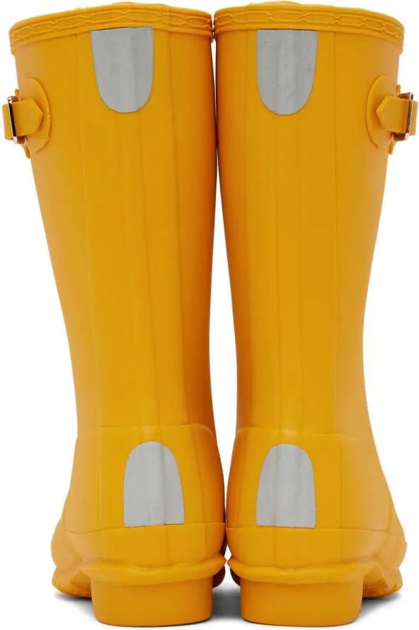 Hunter Kids Yellow Original Big Kids Rain Boots