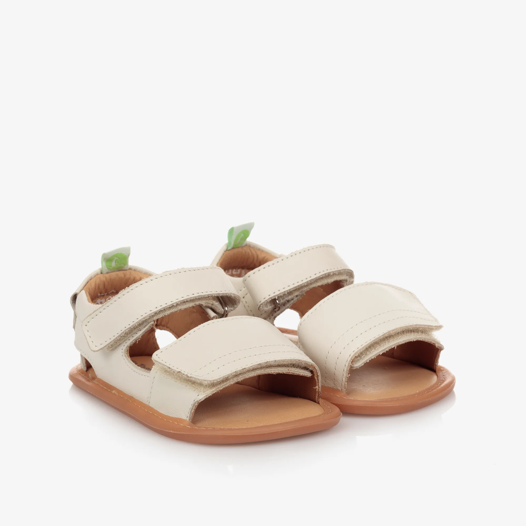 Ivory Leather Baby Sandals