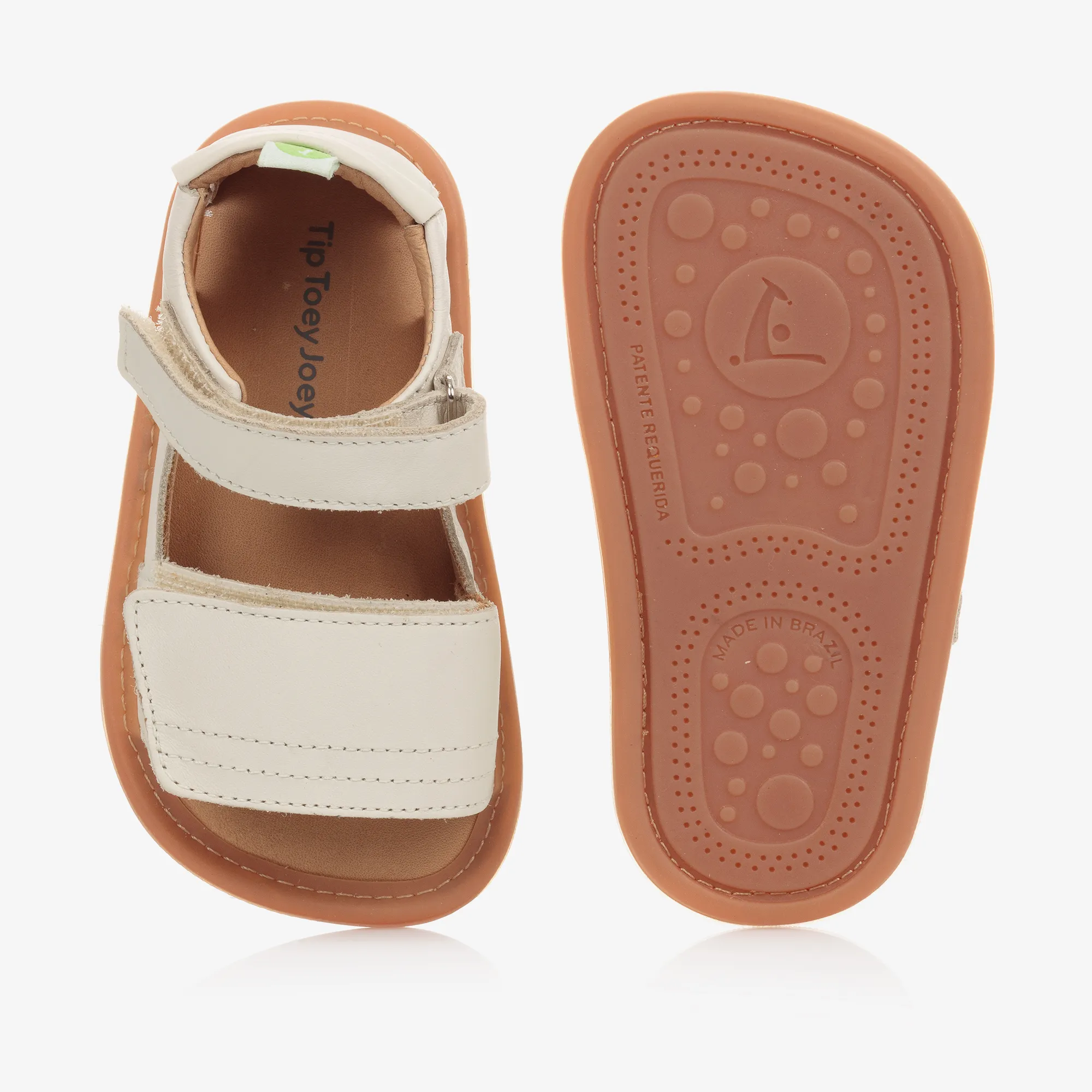 Ivory Leather Baby Sandals