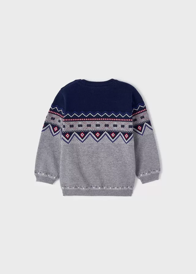 Jacquard jumper for baby boy - Rock