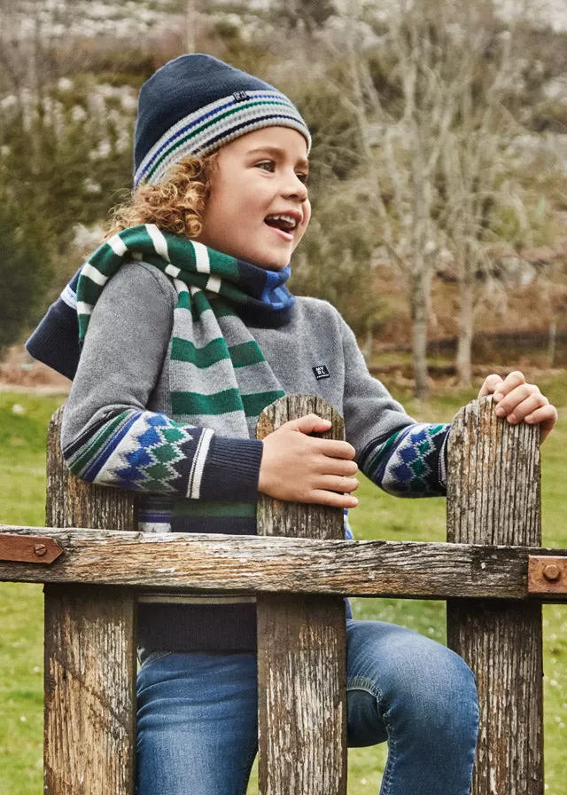 Jacquard jumper for boy - Rock