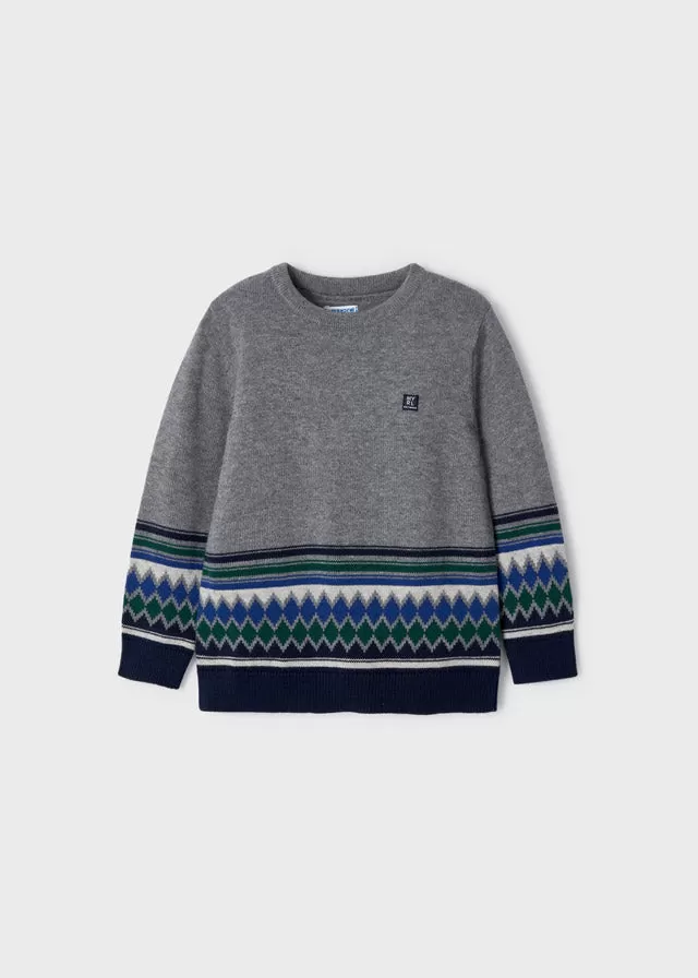 Jacquard jumper for boy - Rock