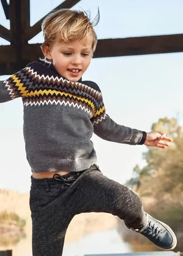 Jacquard sweater for boy - Gold