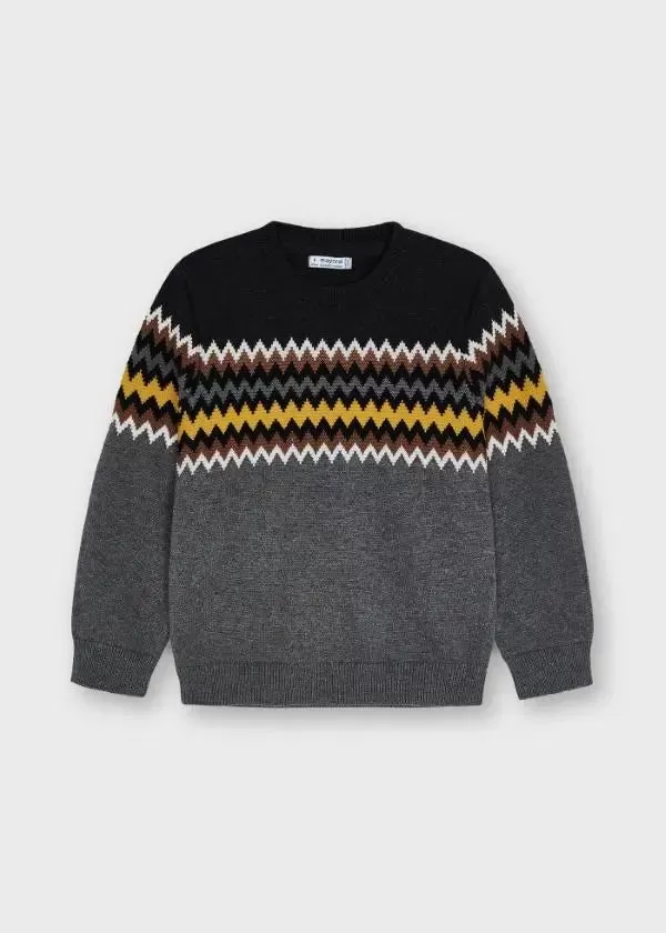 Jacquard sweater for boy - Gold