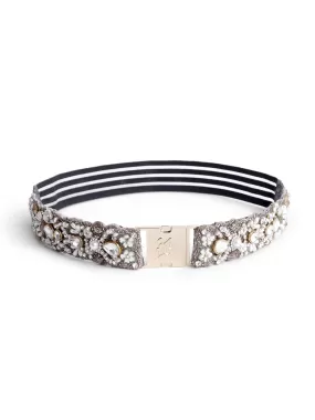 Jeweled monogram belt