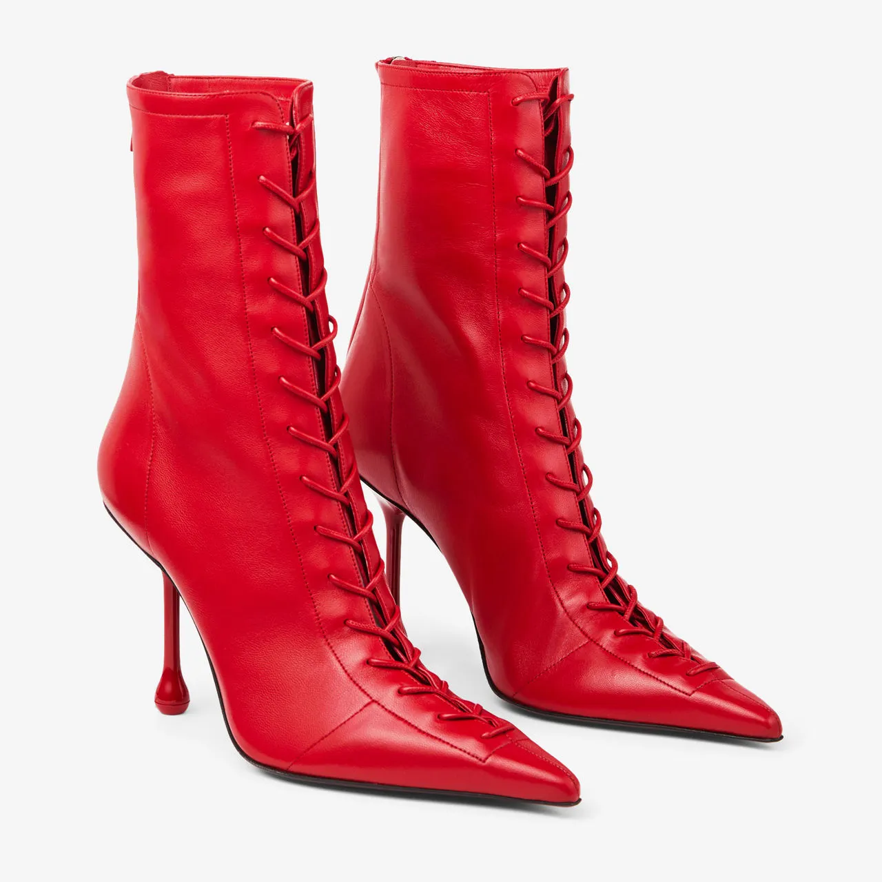 JIMMY CHOO Scarlett 95 Heeled Boots - Red