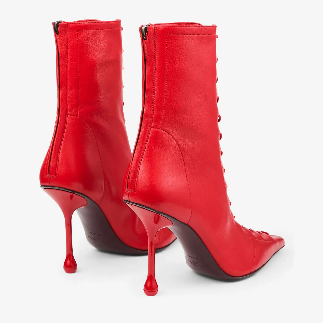 JIMMY CHOO Scarlett 95 Heeled Boots - Red