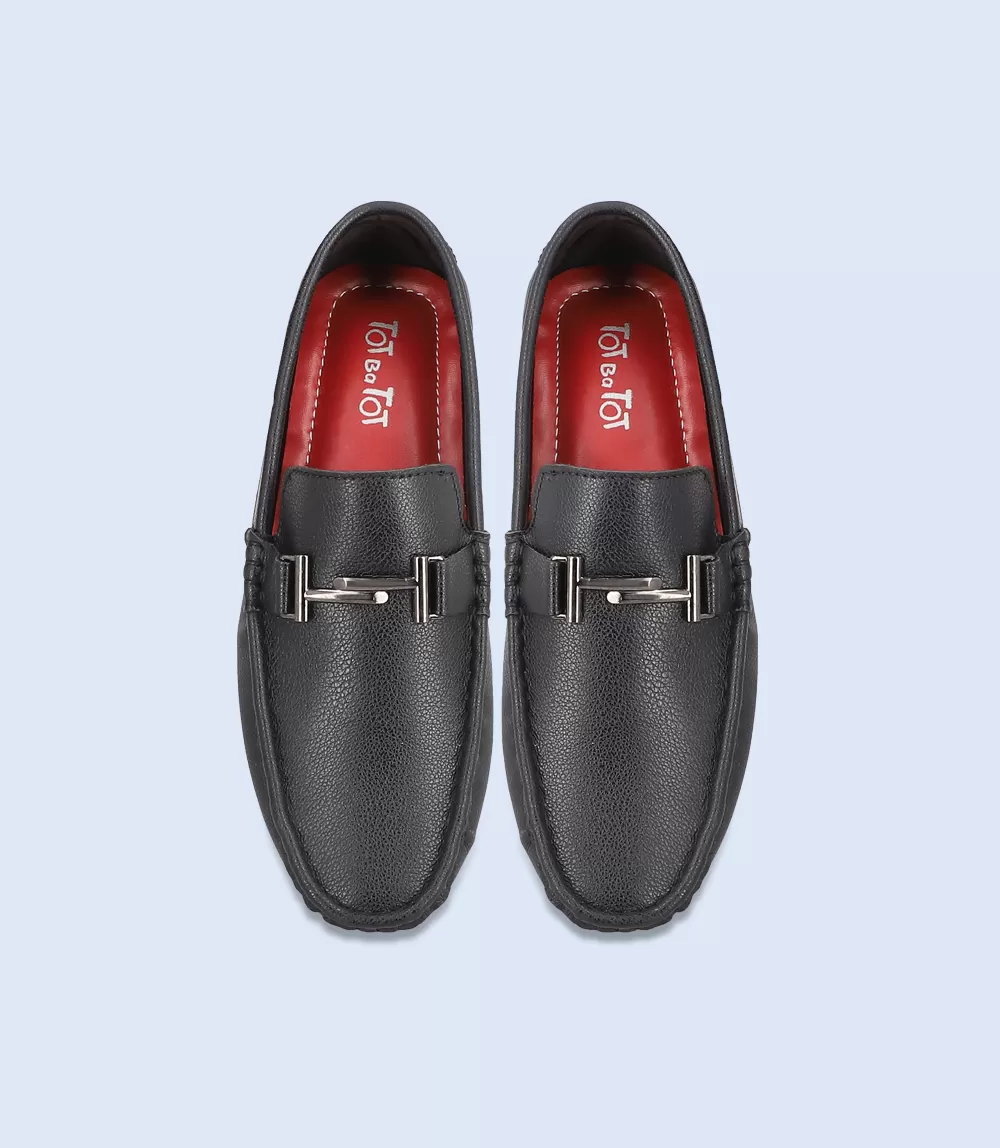 KB0074-BLACK-Boys Casual Slip On