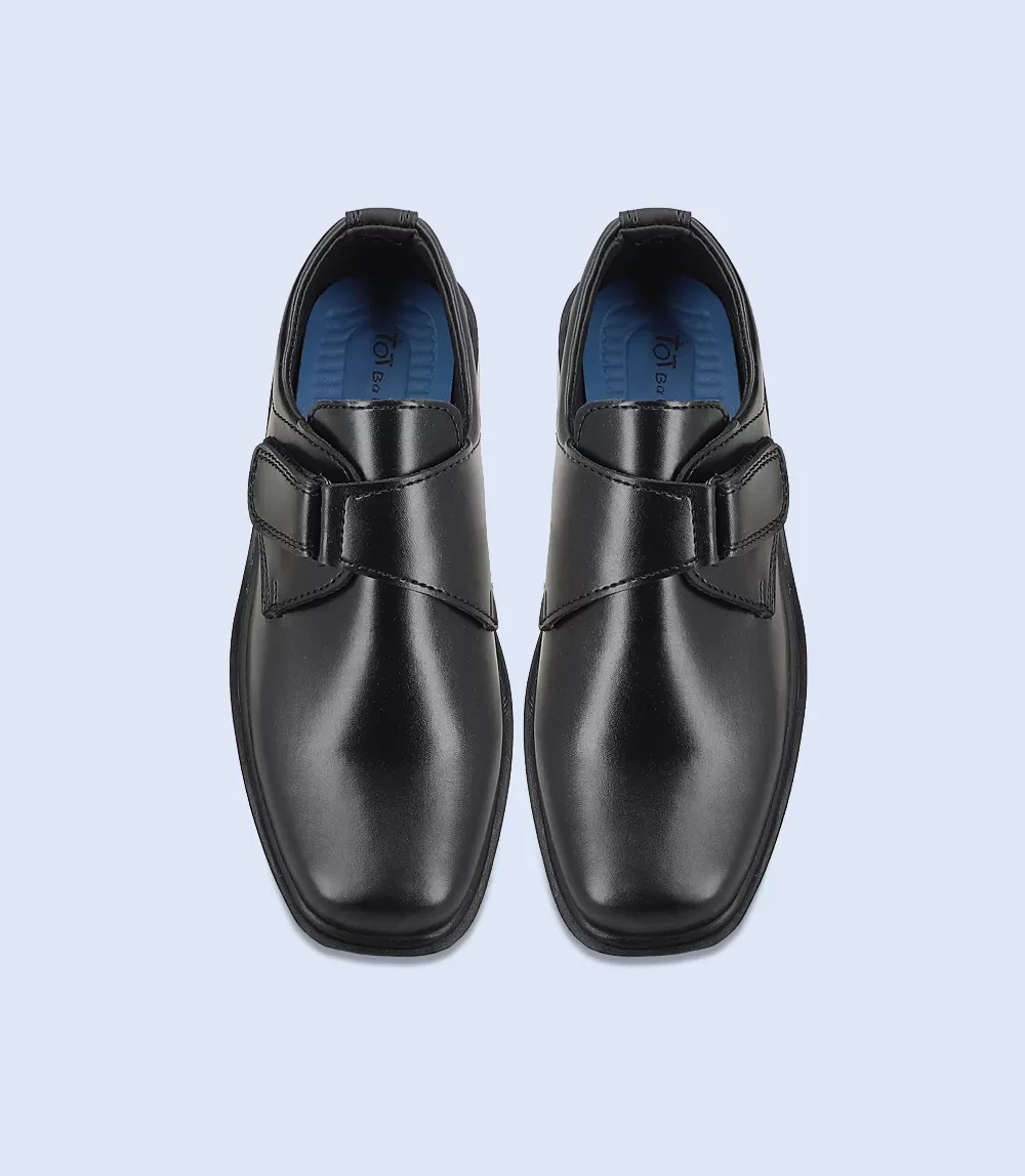 KB0148-BLACK-School Shoes For Boys