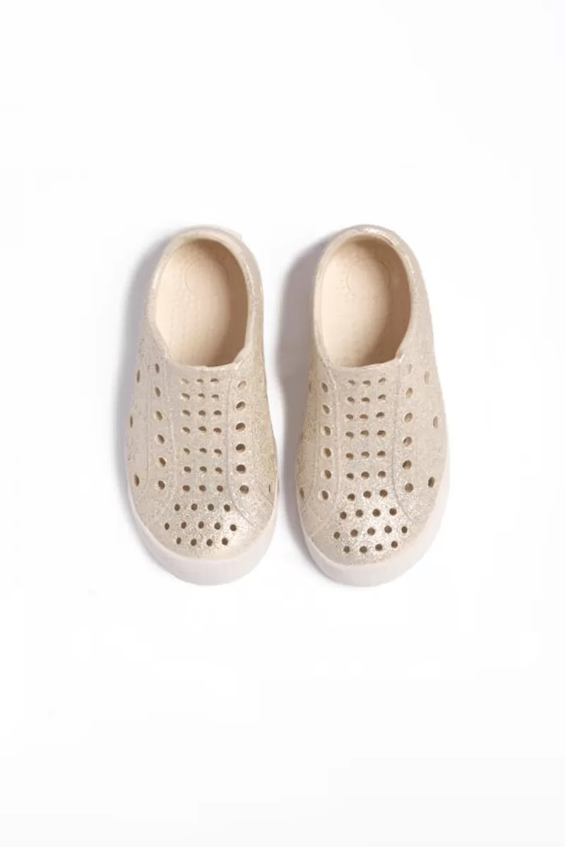 Kids Waterproof Sneaker - Gold Glitter