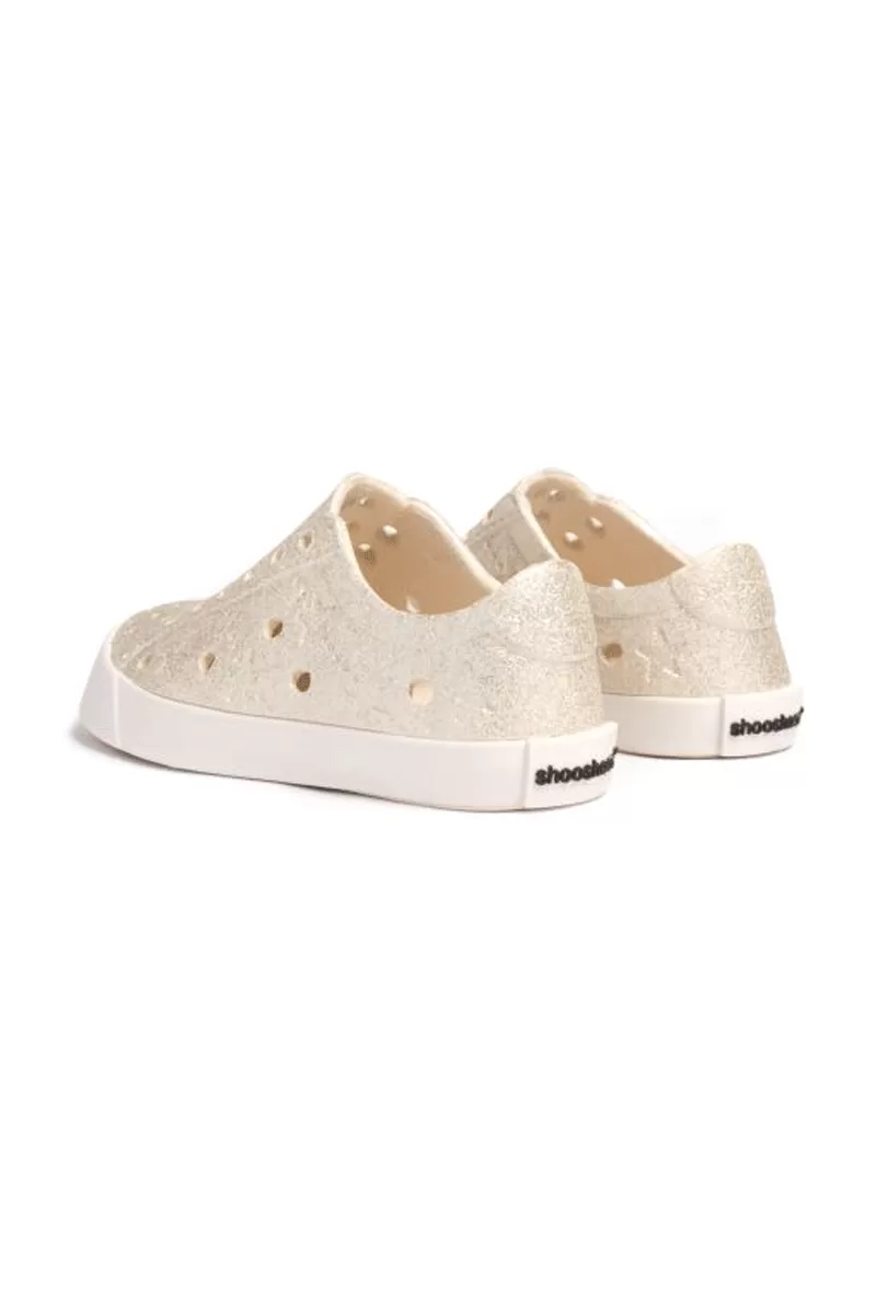 Kids Waterproof Sneaker - Gold Glitter