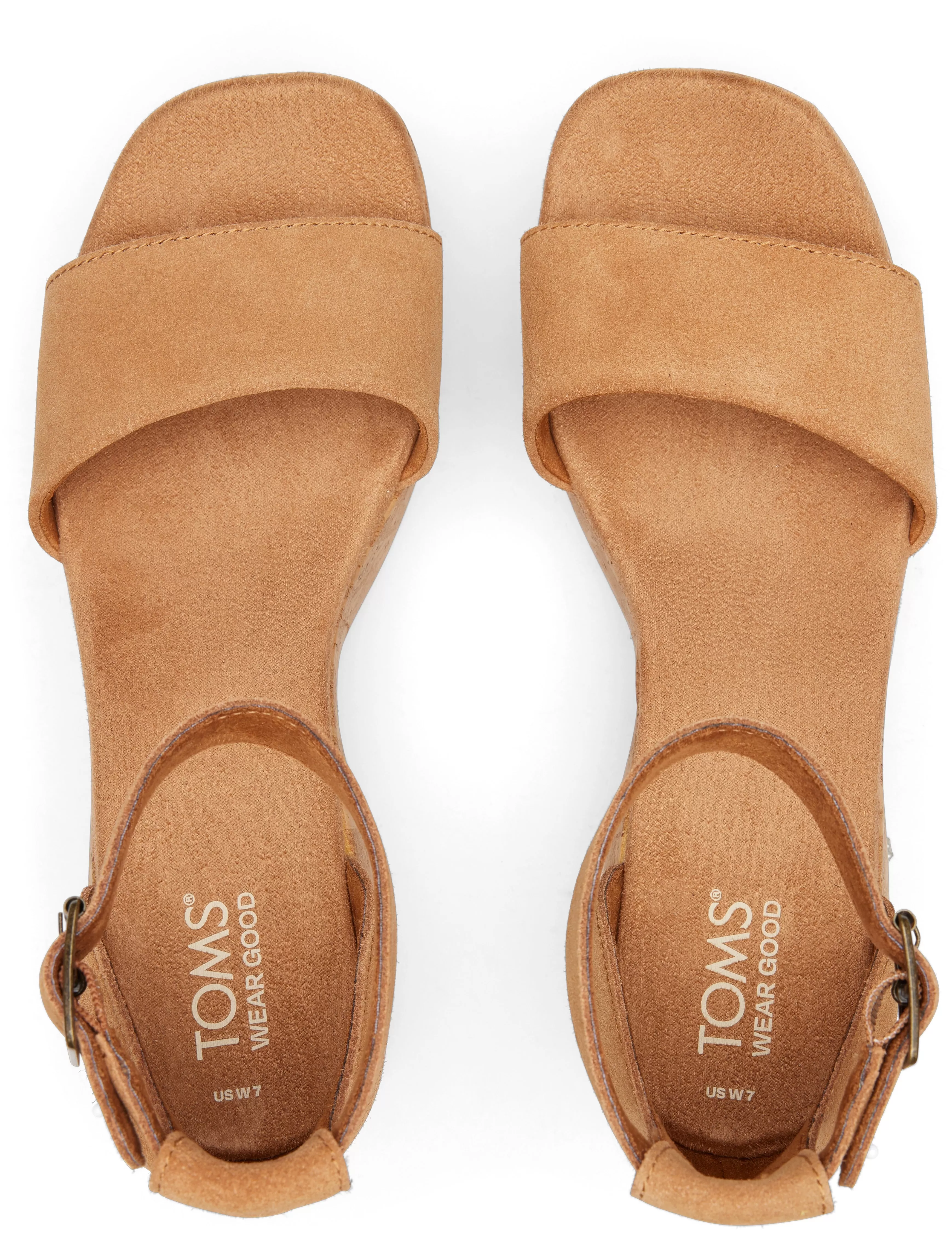 Laila Platform Sandal - Tan Suede