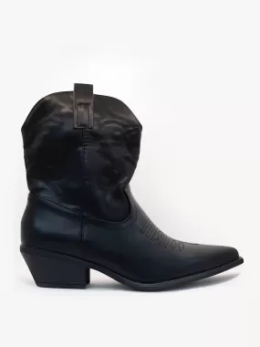 Leather Look Western Boots