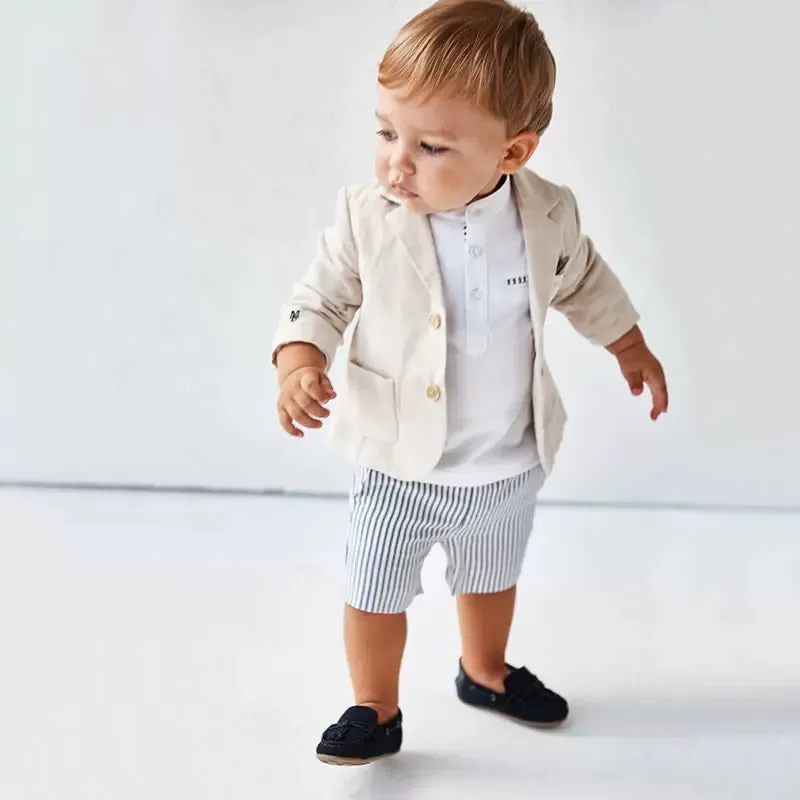 Linen Dressy Shorts for Baby Boy Nautical