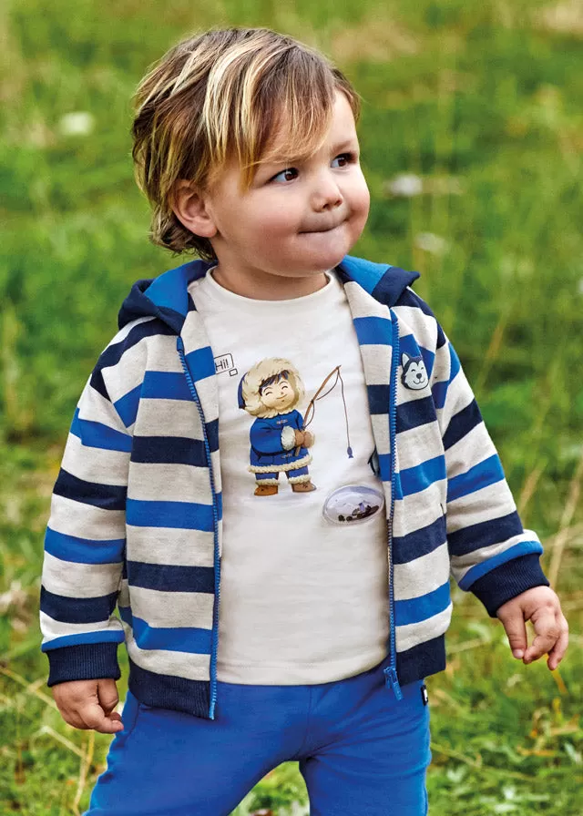 L/s shirt for baby boy - Cream