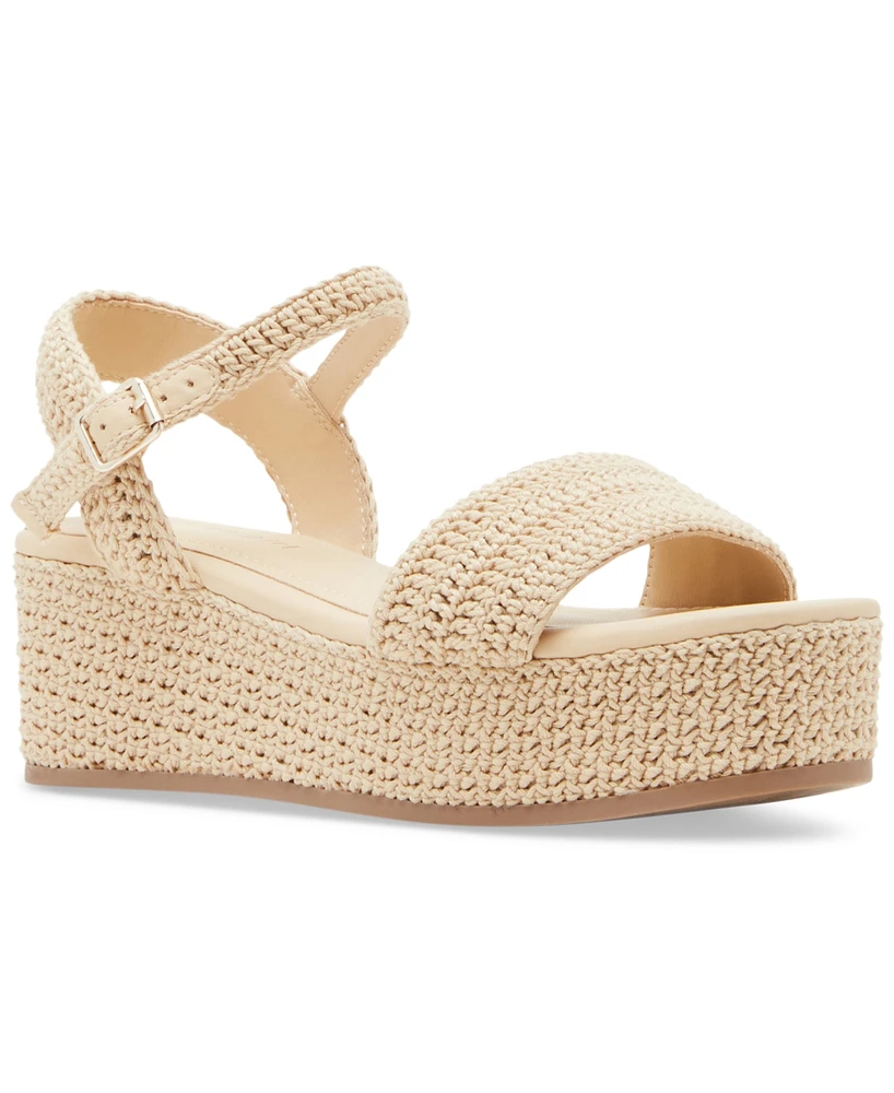 Macy's Madden Girl Julian-c Platform Raffia Wedge Sandals