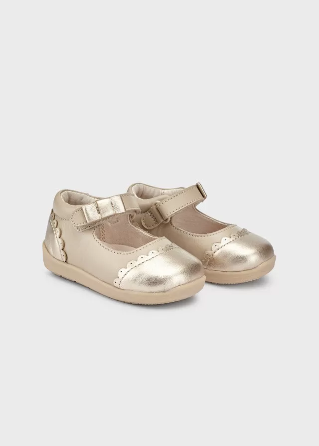 Mary jane shoes for baby girl - Gold