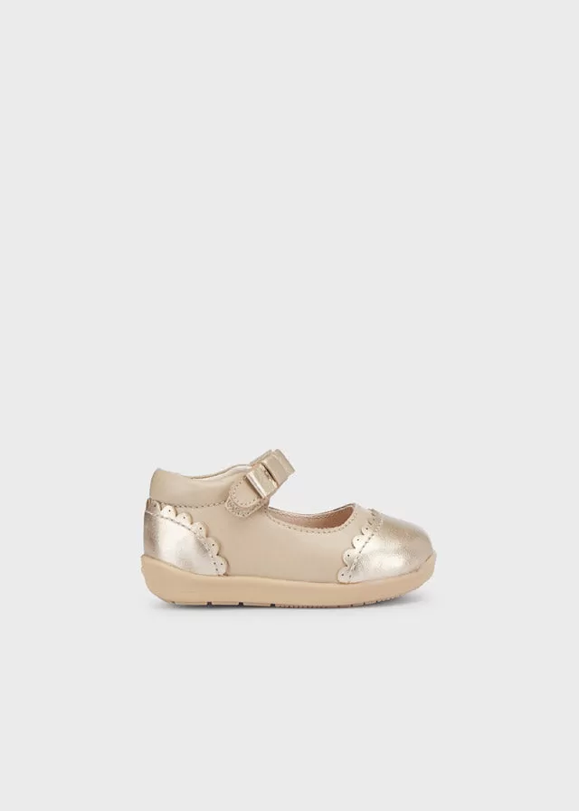 Mary jane shoes for baby girl - Gold