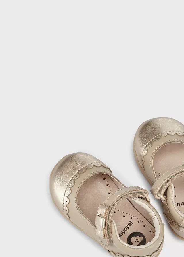 Mary jane shoes for baby girl - Gold