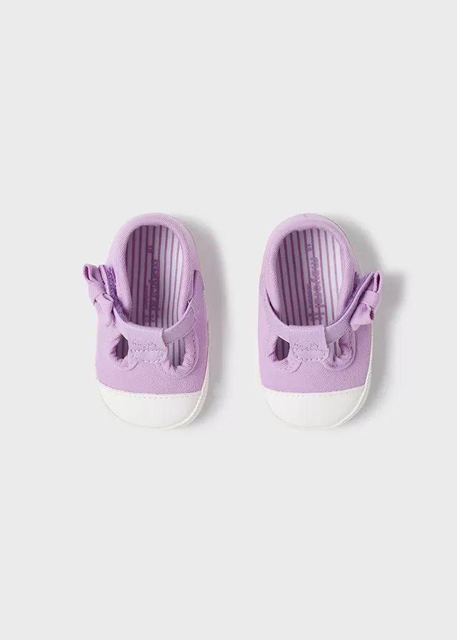 Mayoral Canvas shoes for newborn Girl- Lilac