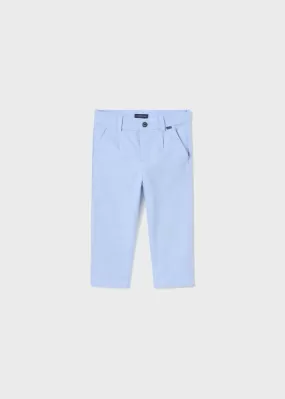 Mayoral Dressy linen pants for baby boy - Lightblue