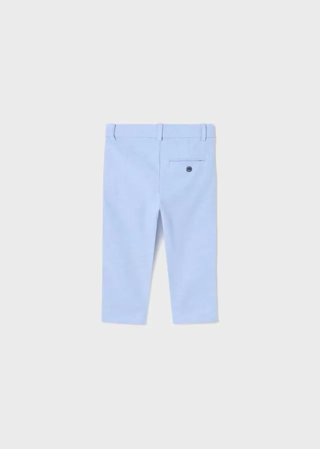 Mayoral Dressy linen pants for baby boy - Lightblue