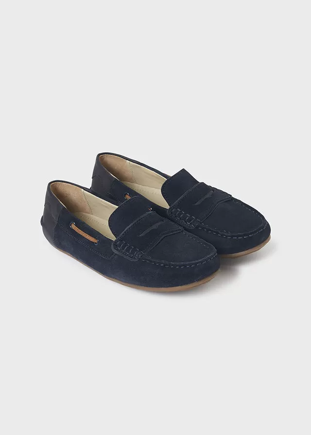 Mayoral Leather moccasins for boy - Navy