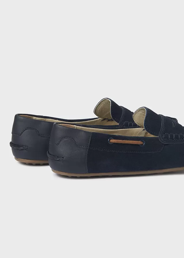 Mayoral Leather moccasins for boy - Navy