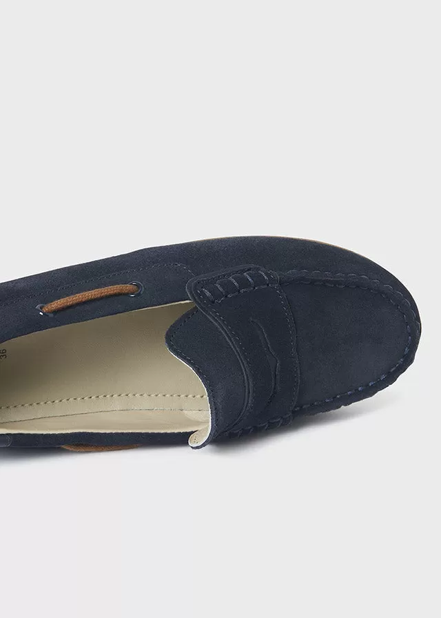 Mayoral Leather moccasins for boy - Navy