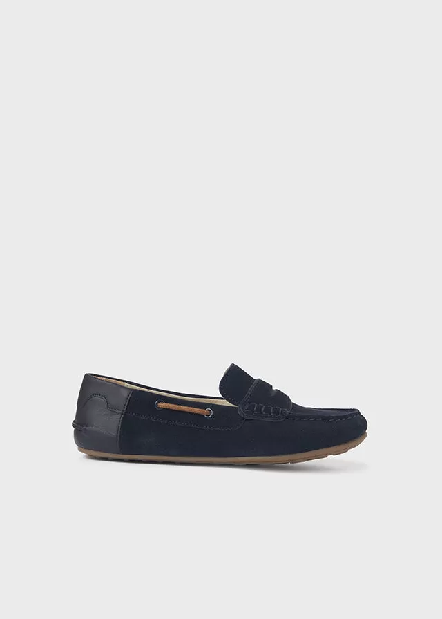 Mayoral Leather moccasins for boy - Navy