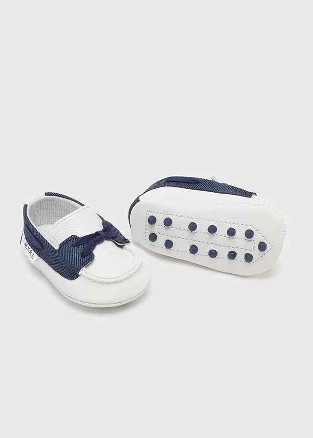 Mayoral Moccasins for newborn boy - White-Indi