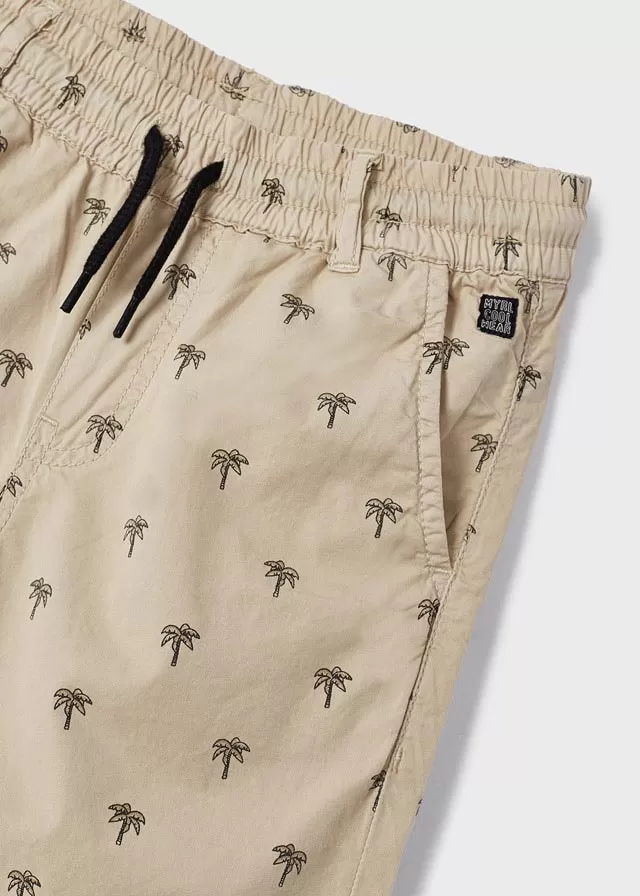 Mayoral Printed shorts for boy - Beige