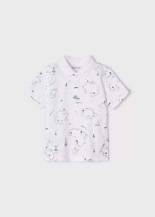 Mayoral S/s polo for boy - White