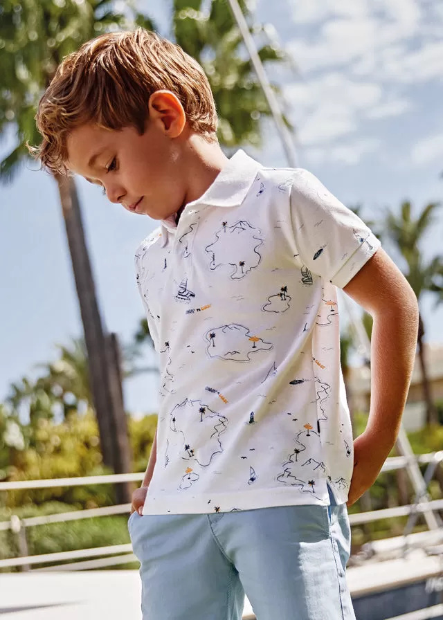 Mayoral S/s polo for boy - White