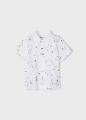 Mayoral S/s polo for boy - White