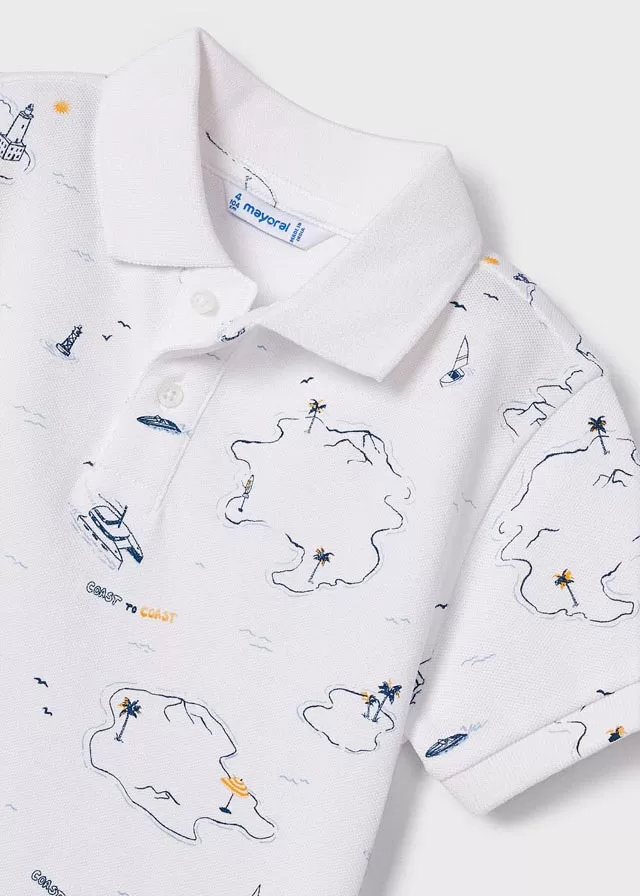 Mayoral S/s polo for boy - White