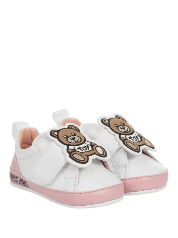 Moschino Infant Sneaker Bear Pink & White