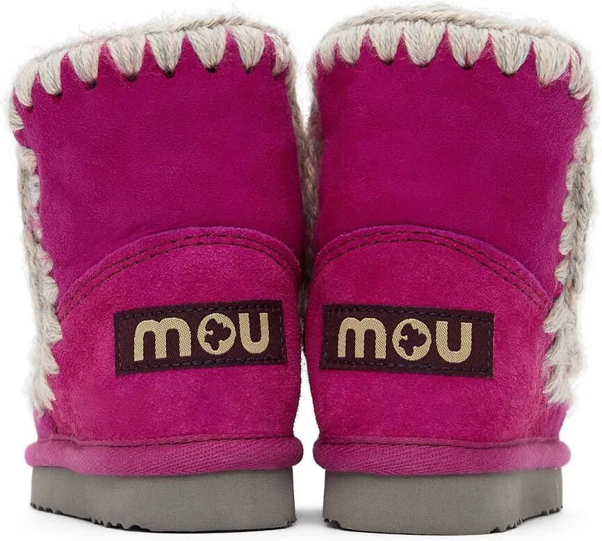 Mou Baby Pink Suede Ankle Boots