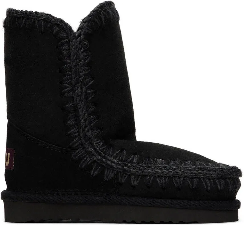 Mou Kids Black Suede Boots