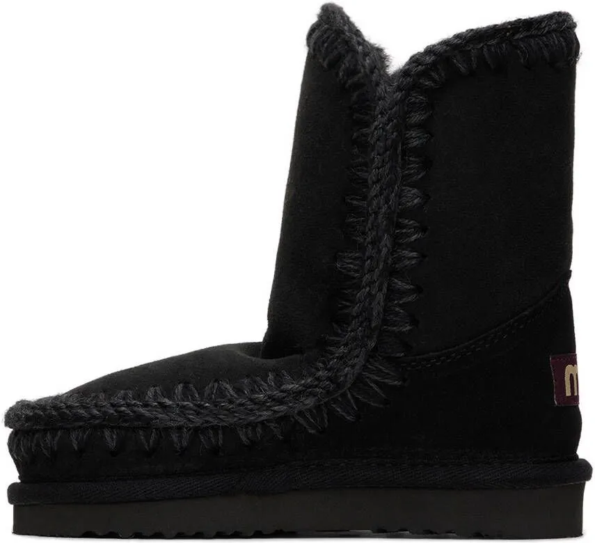 Mou Kids Black Suede Boots