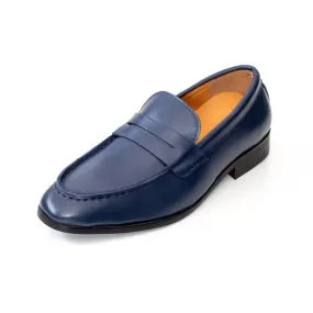 Navy Leather Shoes