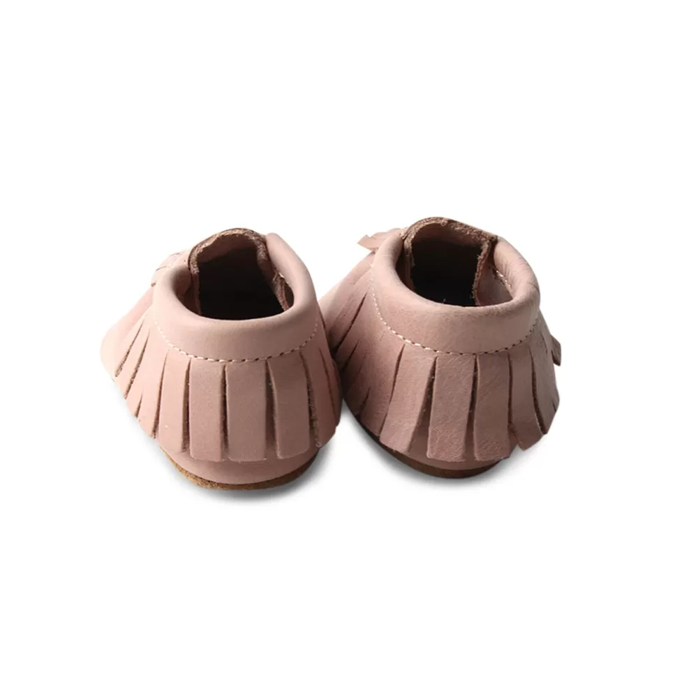 Piglet Baby Fringed Moccasin Shoe