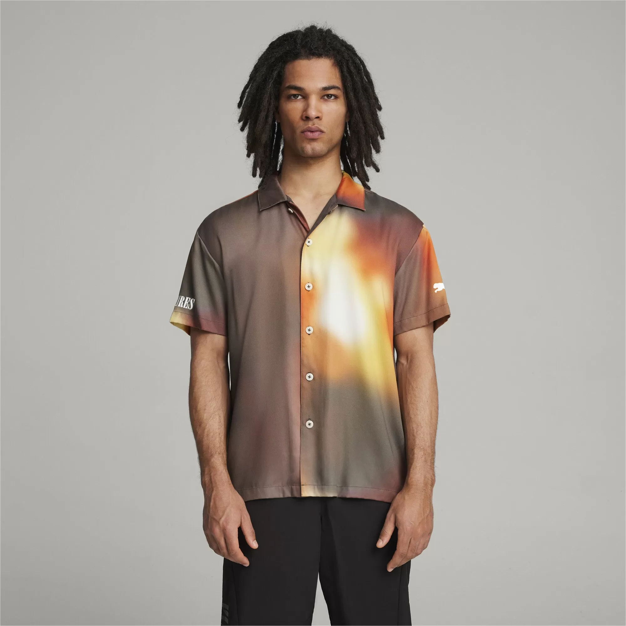 Pleasures X Puma AOP SS Woven Button Up